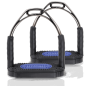 Preview: Sprenger Bow Balance Steigbügel -  Edelstahl rostfrei anthrazit, 120mm Trittfläche, 1 Paar