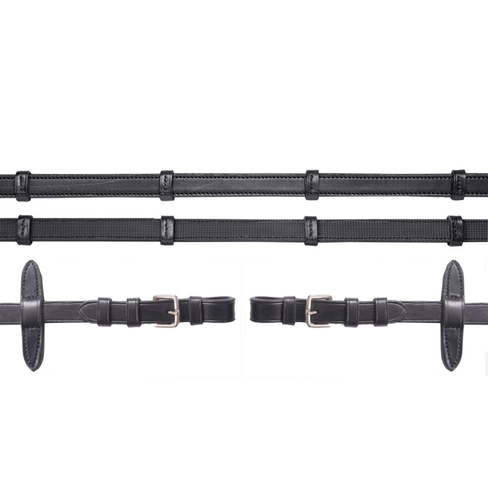 Preview: Schockemöhle Sports  TRENSENZÜGEL MIT SCHNALLE, GUMMIERT