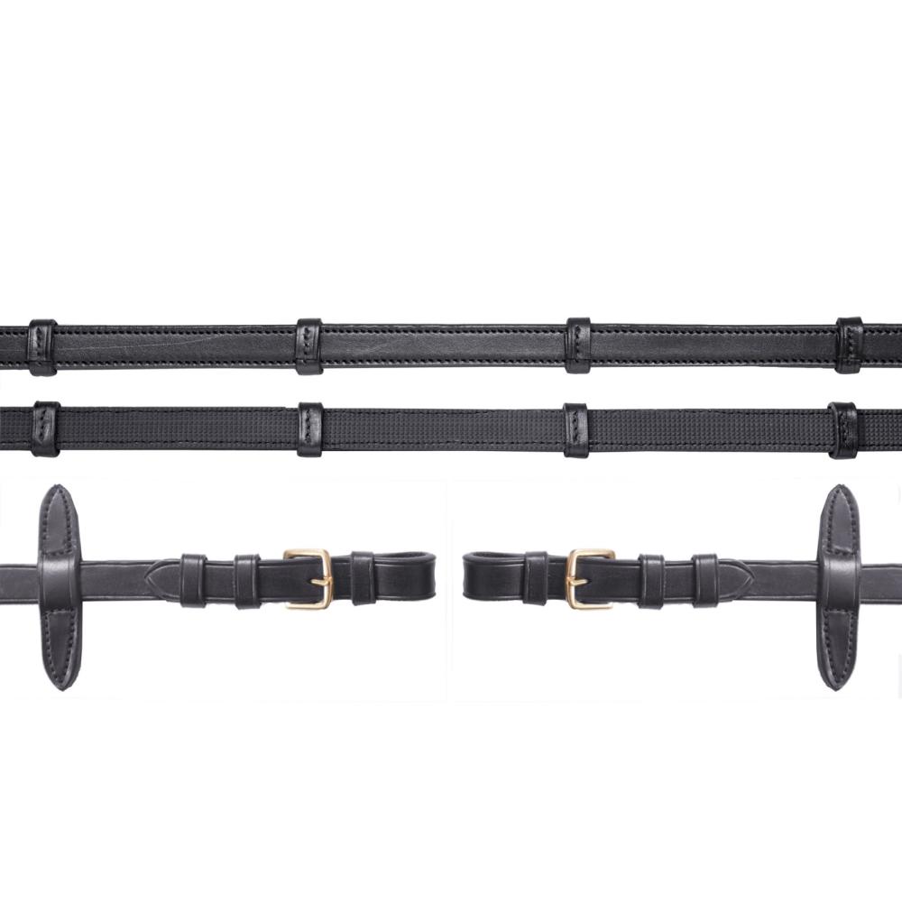 Preview: Schockemöhle Sports  TRENSENZÜGEL MIT SCHNALLE, GUMMIERT