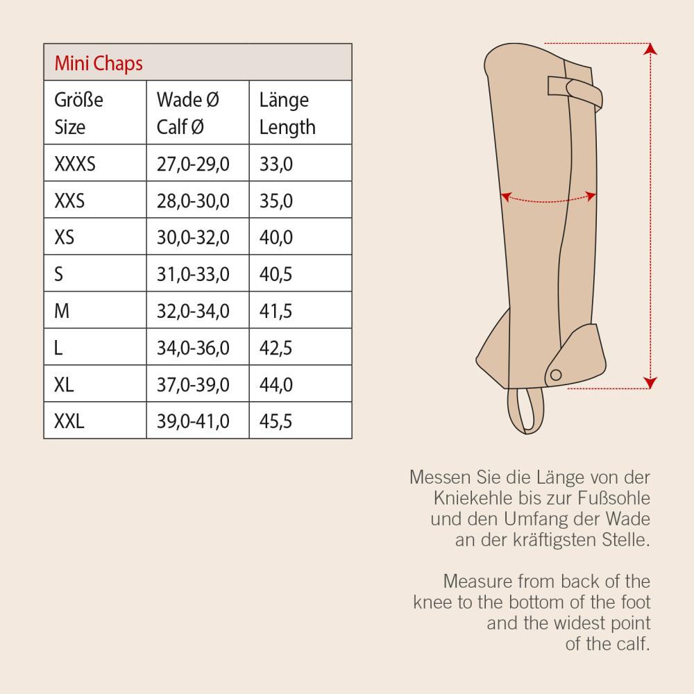 Mini-Chaps made of high-quality Micro-Fibre