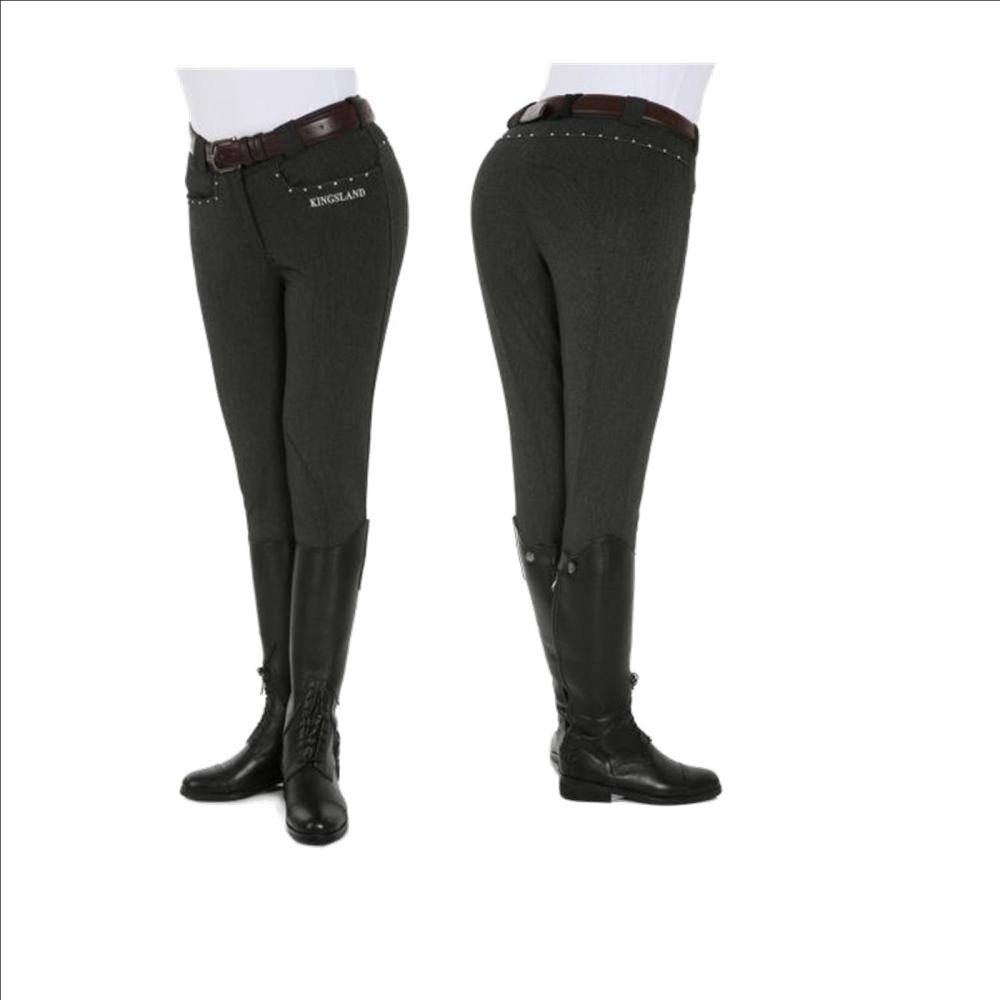 Kingsland Damenreithose " KL_KELLY " darkgrey, Kniestoffbesatz