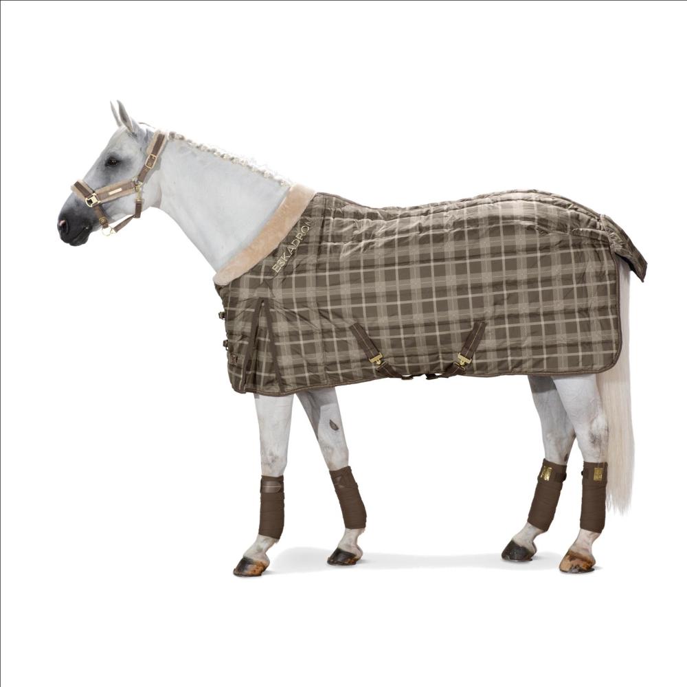 Preview: Eskadron HERITAGE Stalldecke  "FAUX FUR NECK " mit mattgoldfarbenen Verschlüsse