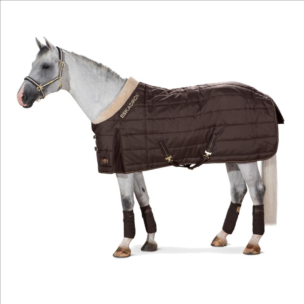 Preview: Eskadron HERITAGE Stalldecke  "FAUX FUR NECK " mit mattgoldfarbenen Verschlüsse