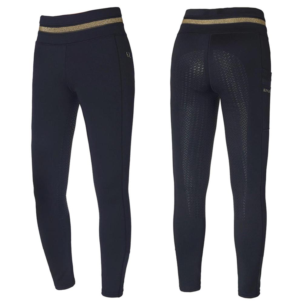 Preview: Kinsland Damenreithose, Reithose, Reitleggins " KLkattie Glitter Stripe " mit Vollgrip