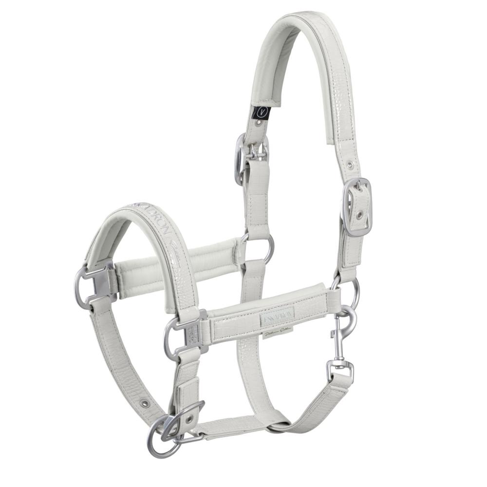Eskadron Platinum Halfter " DOUBLEPIN CROCO " Stallhalfter mit Crocooptik