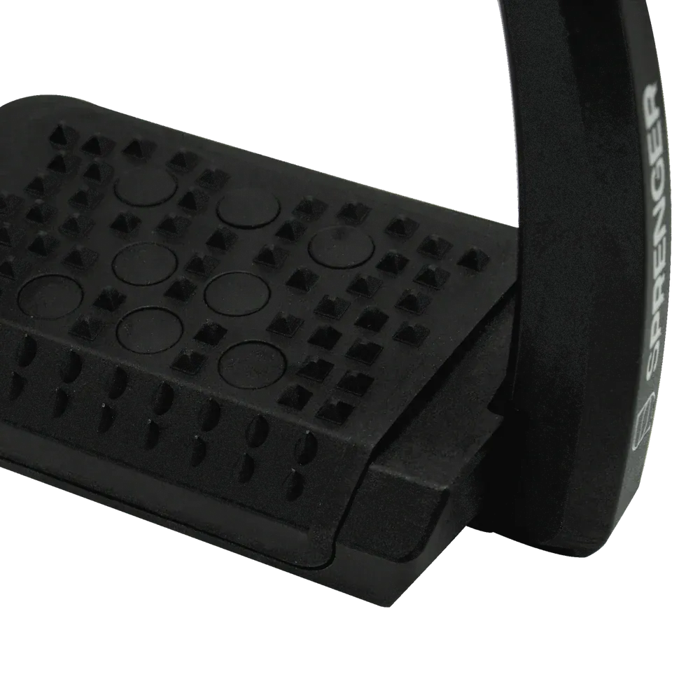 Preview: Sprenger Aero-Steigbügel silber eloxiert - 120 mm Trittweite