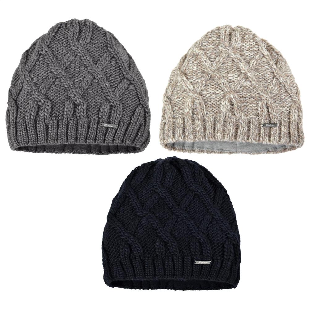 Pikeur Mütze mit gestricktem Rautenmuster
