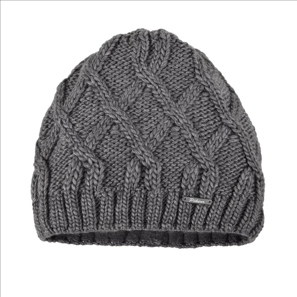 Preview: Pikeur Mütze mit gestricktem Rautenmuster