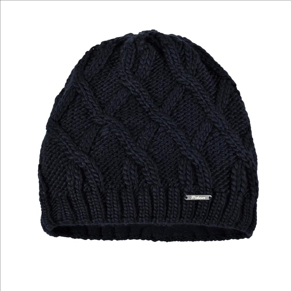 Preview: Pikeur Mütze mit gestricktem Rautenmuster