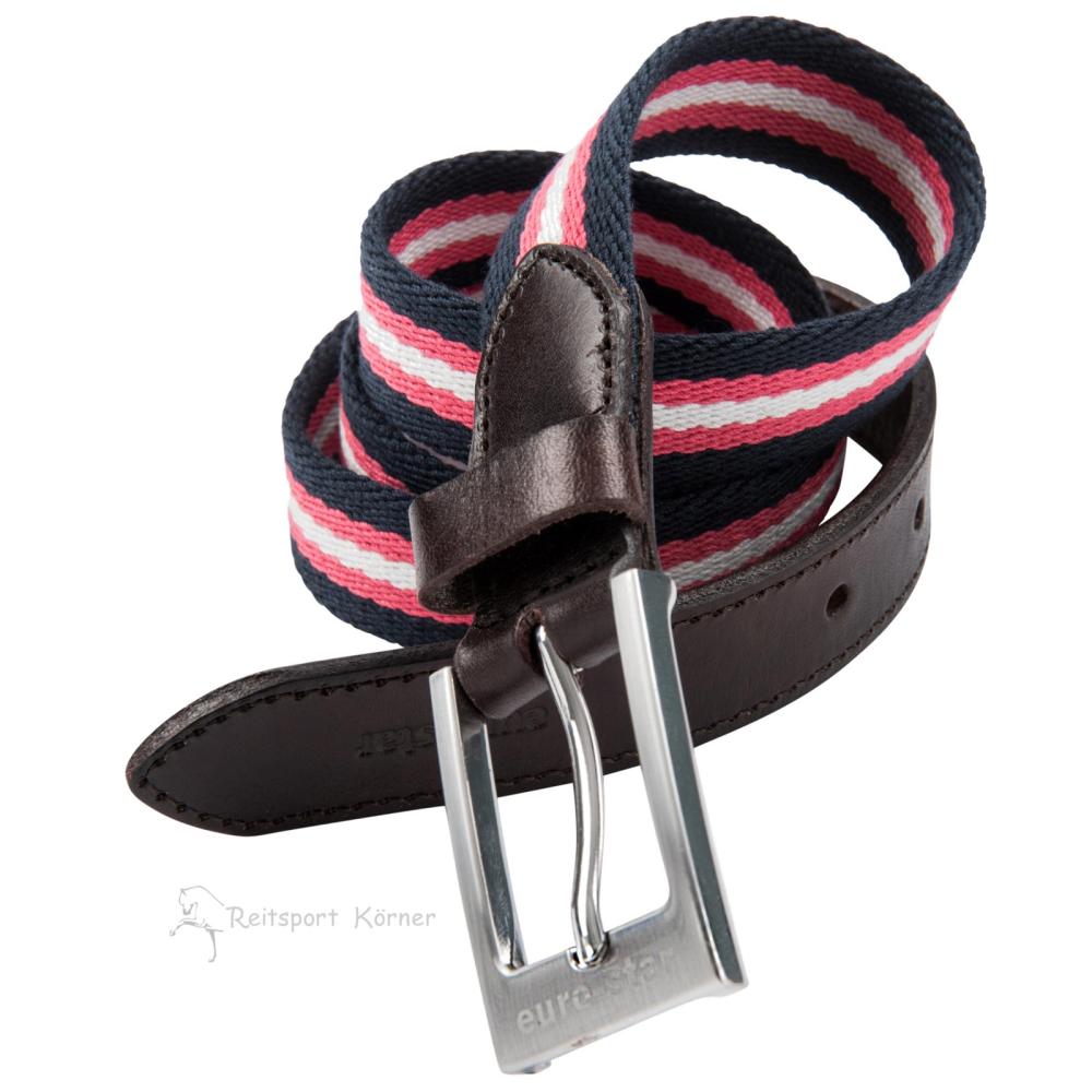 Preview: euro-star Damen Gürtel, geflochtene Baumwollgürtel