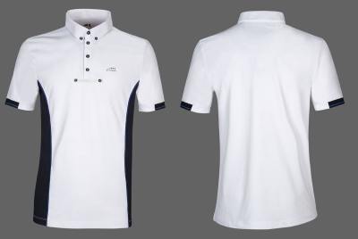 Equiline Herren Turniershirt " GYM " , Poloshirt, Herrenshirt, weiß