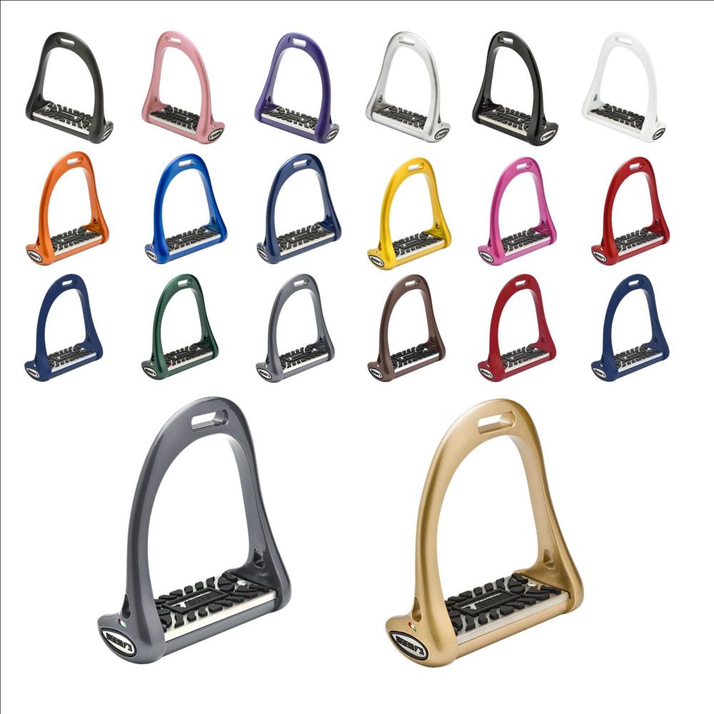 LORENZINI Stirrups " TITANIUM ", Dressage, Rubber Plate
