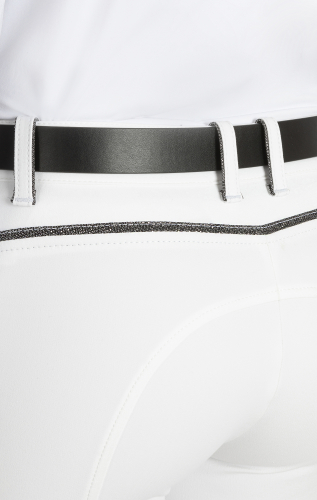 Preview: Equiline Damenreithose, Reithose mit Knie - Grip " EQ_GAGAG ", weiß