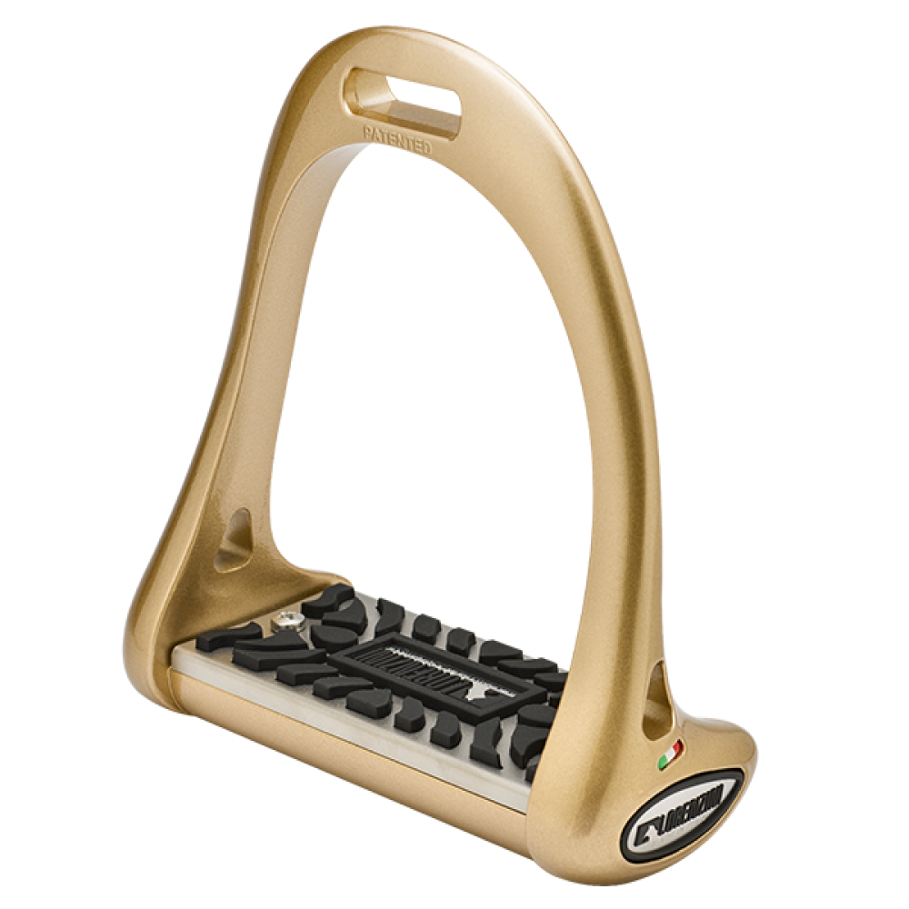 LORENZINI Stirrups " TITANIUM ", Dressage, Rubber Plate