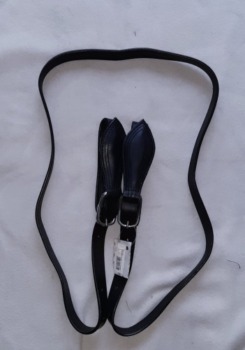 Sprungriemen mit Spieler, Leder, schwarz, 1 Stück