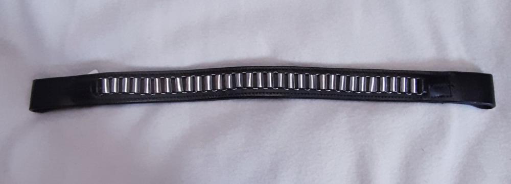 Stirnriemen mit Kette, Stirnband, schwarz, ca. 46cm