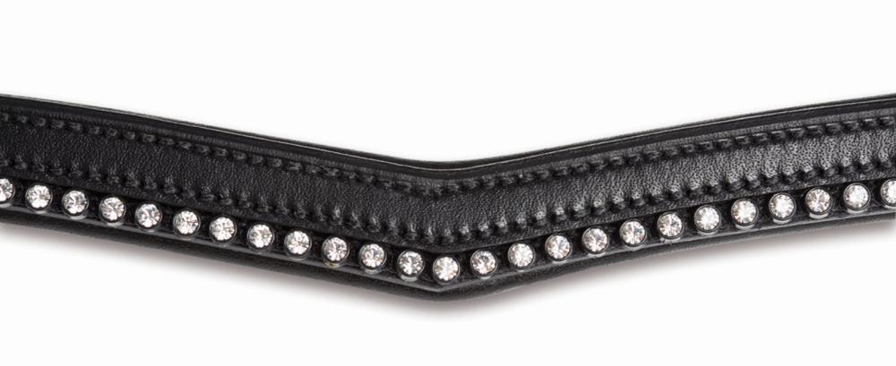 Kieffer Snaffle Bridle  " CASSIOPEIA " , flash with chin pad