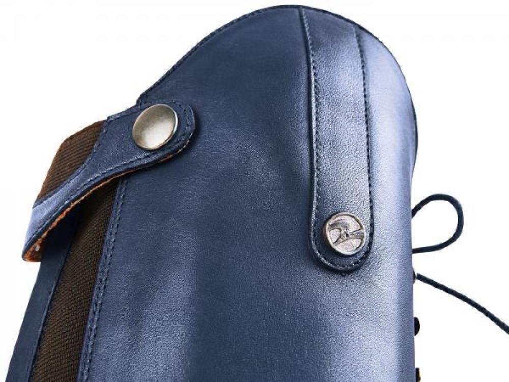 Busse Lederreitstiefel mit Schnürung vorne, Reitstiefel " LAVAL " blau