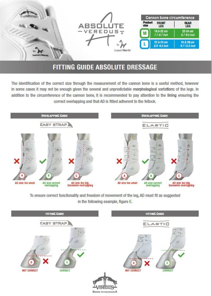 VEREDUS Front Boots " Absolute Elastic ", 1 Pair