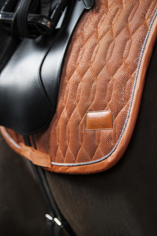 Preview: Eskadron Schabracke " GLITTER MESH " stabile Steppung und Lurex - Kordel