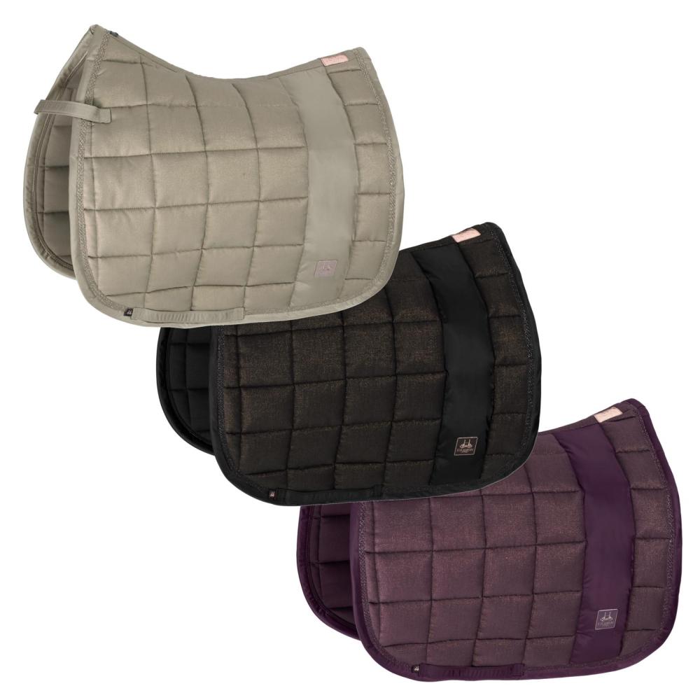 Eskadron HERITAGE Schabracke BIG SQUARE Cotton " GLITTER ", deepberry, black, ivorygrey