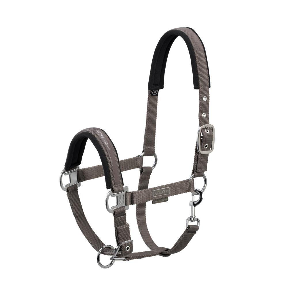 Eskadron Halfter Double Pin BUCKLE, mit Schriftzug, Dornschnalle