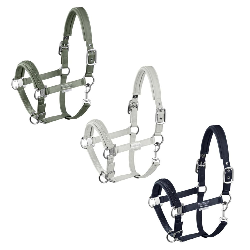 Eskadron Platinum Headcollar " DOUBLEPIN CRSYTAL "