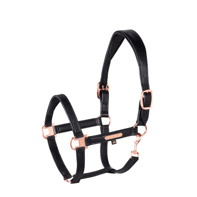 Eskadron HERITAGE Headcoller Double Pin " REAL - LEATHER ", black