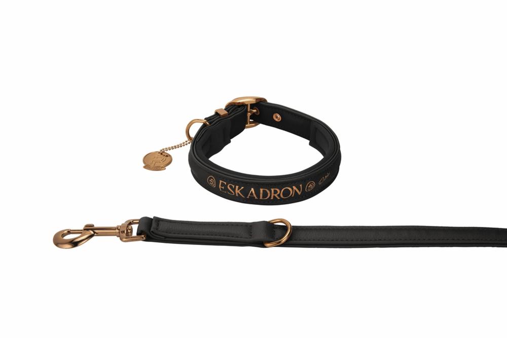 Preview: Eskadron Platinum Hundehalsbandset " FAUX LEATHER ", Hunde Set