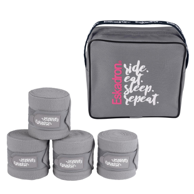 Eskadron Fleecebandagen 4er Set, Bandagen " R.E.S.R. "  Ride - Eat - Sleep - Repeat