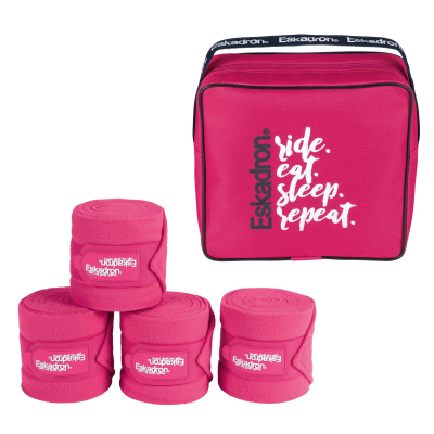 Eskadron Fleecebandagen 4er Set, Bandagen " R.E.S.R. "  Ride - Eat - Sleep - Repeat