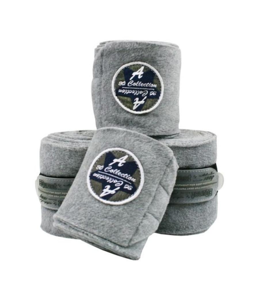 Preview: Equest Annica Hansen Fleecebandagen, 4er Set, Cool Earth