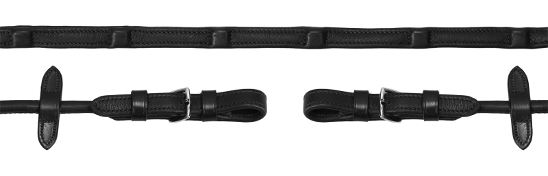 Schockemöhle SPORTS Zügel " DURASOFT Rolled REINS " , rundgenäht und nylonverstärkt, 16mm