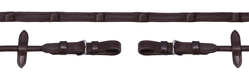 Schockemöhle SPORTS Zügel " DURASOFT Rolled REINS " , rundgenäht und nylonverstärkt, 16mm