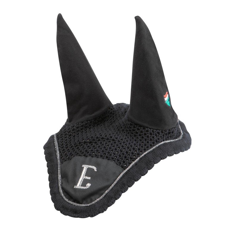 Equiline Fliegenhaube, Fliegenkappe, Fliegenmütze "  EQ_GUIAG ", schwarz, Warmblut