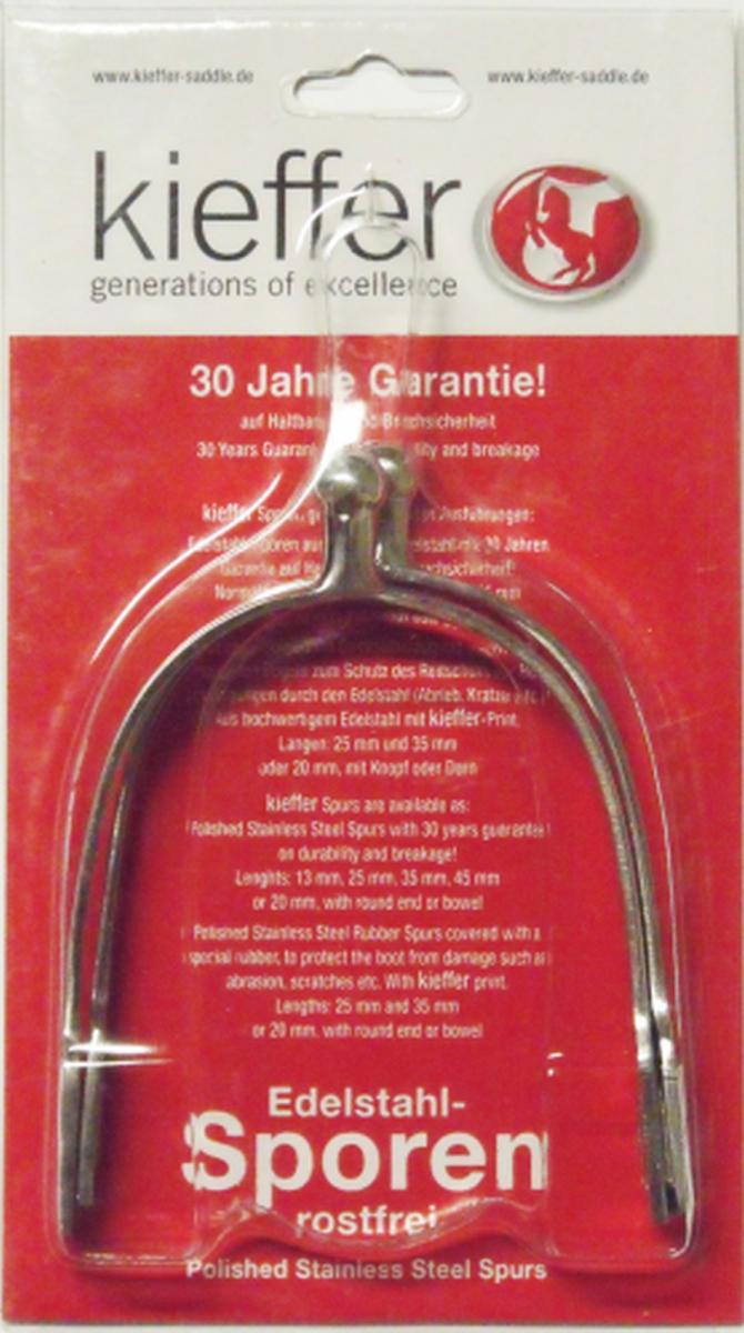 Kieffer Sporen, Edelstahl mit Knopf, 20mm