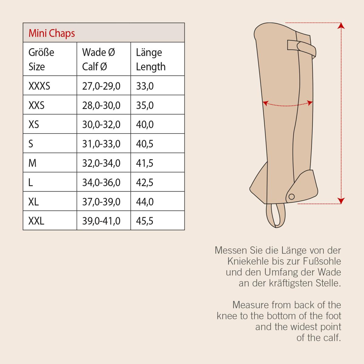 Mini-Chaps made of high-quality Micro-Fibre