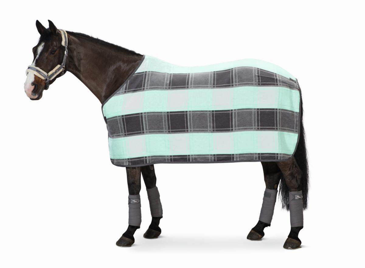 Eskadron Sweat Rug DRALON Check, steelgrey-white-jade " Classic Sports  "