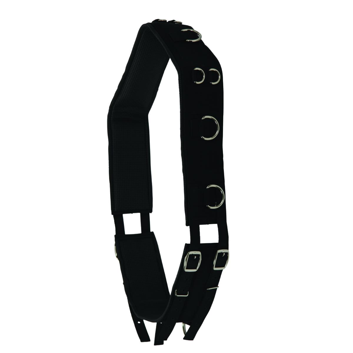 Waldhausen Longiergurt Nylon mit 13 Ringen, schwarz