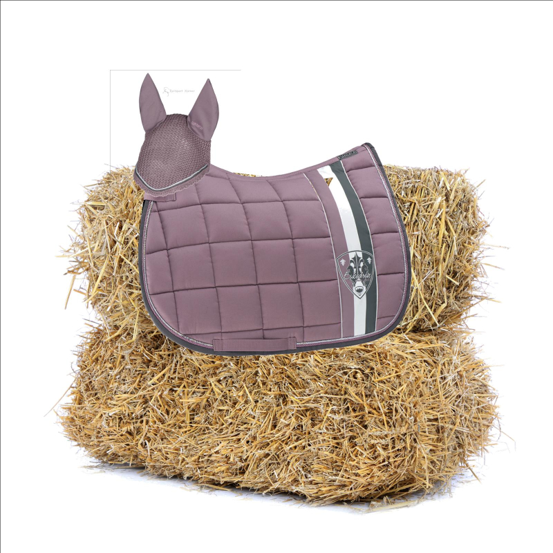Eskadron Schabracke Big Square im Set, mauve, Dressur + Anti Fly