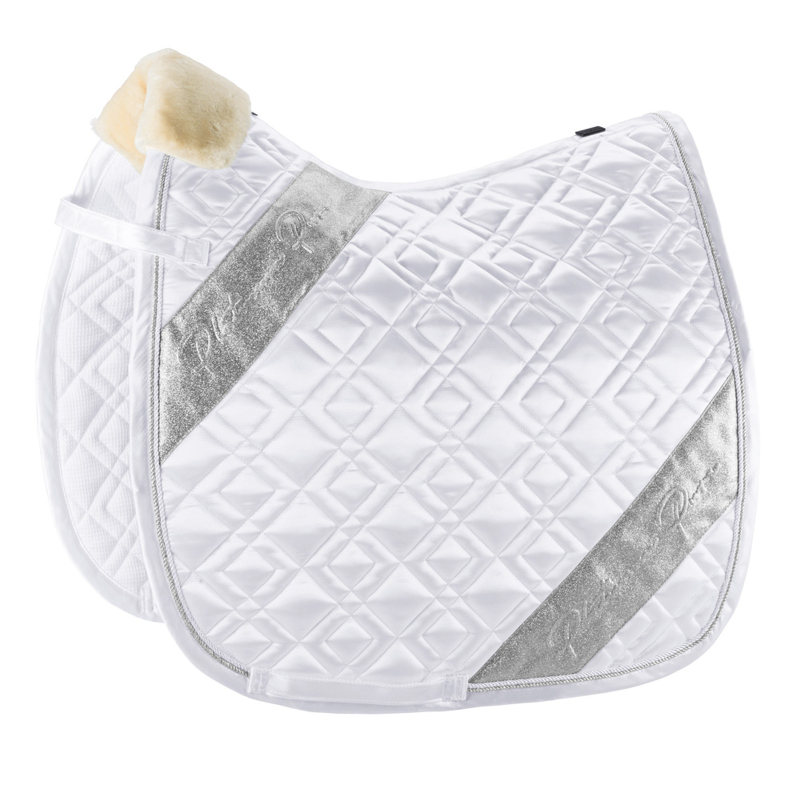 Eskadron Platinum PURE Schabracke " SATIN DIAGONAL ", weiß