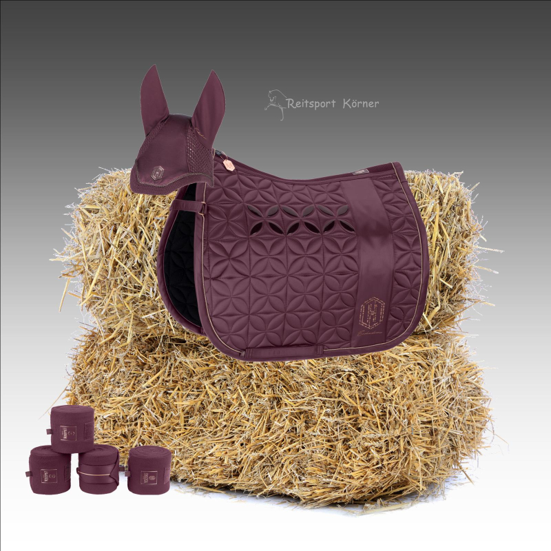 Eskadron Heritage MATTGLOSS Big Square in Set, cassis, Dressage, Full