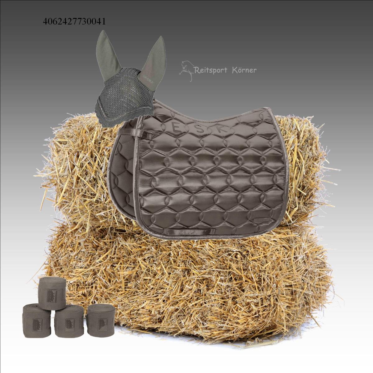 Eskadron Cloth " SATIN CONTRAST in Set, steelgrey, Dressage, Full
