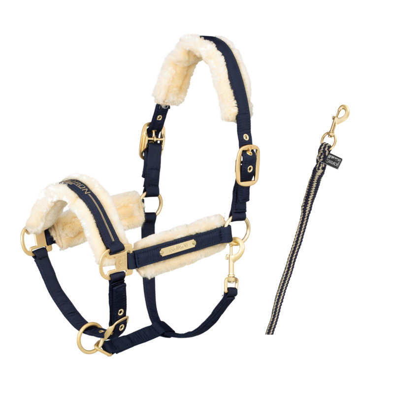 Eskadron HERITAGE Headcoller Double Pin " GLOSSY FAUXFUR " in Set, navy