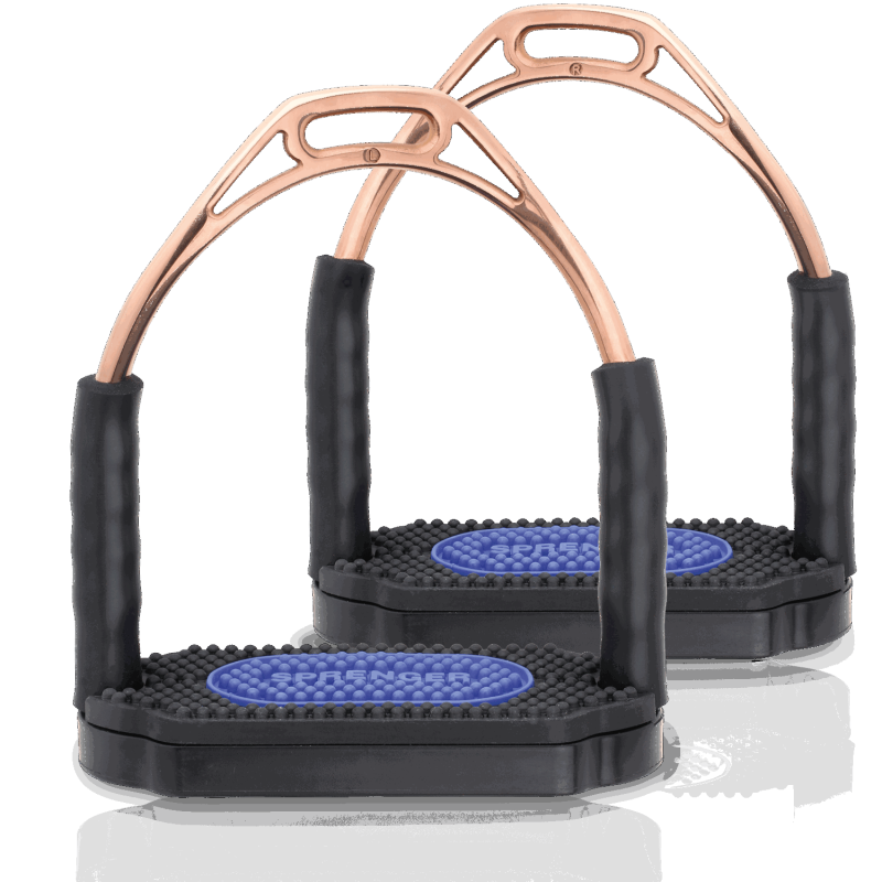 Sprenger Bow Balance Steigbügel -  Edelstahl rostfrei bronze, 120mm Trittfläche, 1 Paar