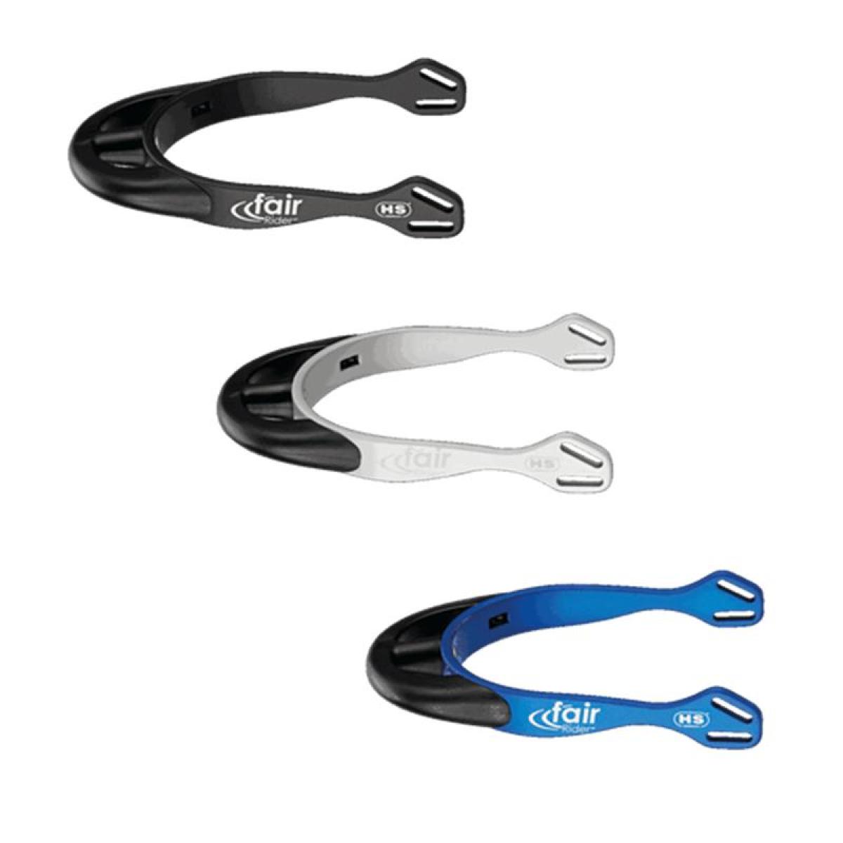 fairRider spurs - aluminium, neck 25mm black thin rounded, 1 pair