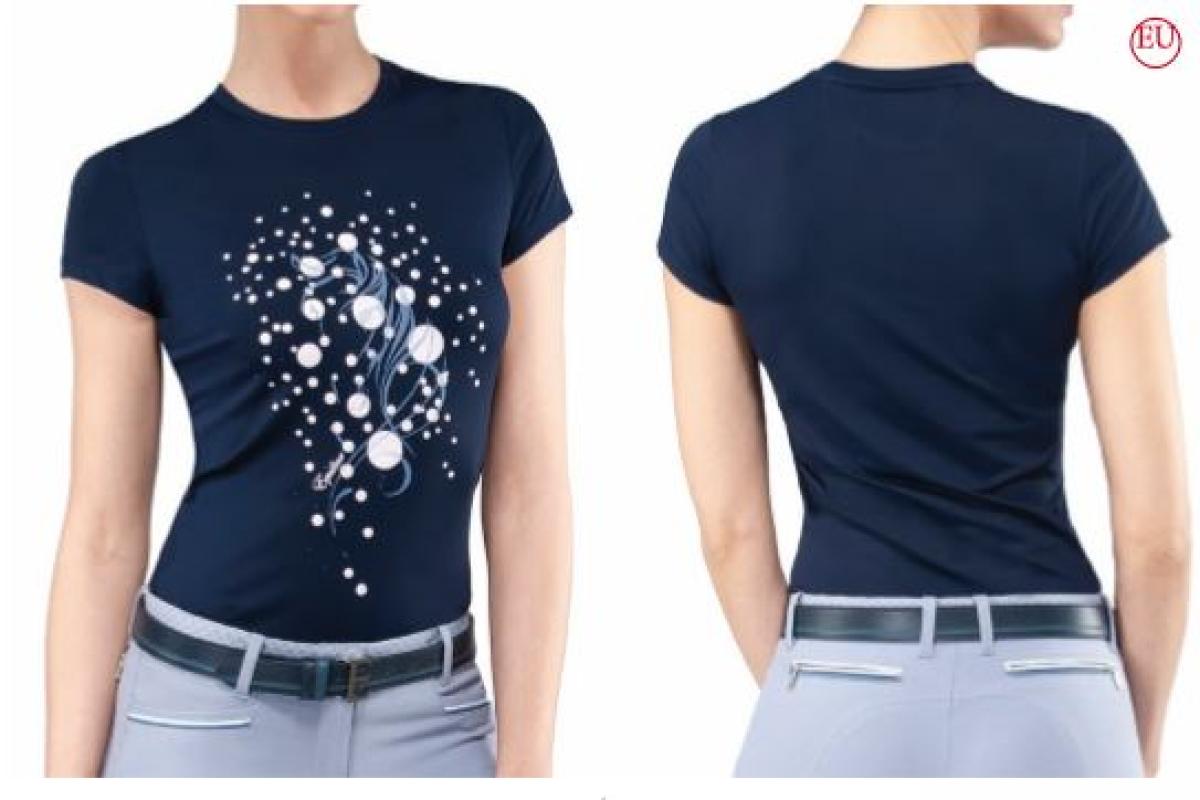 Equiline Damen T-Shirt " E_EULALIA " Damenshirt, Rundhalsshirt