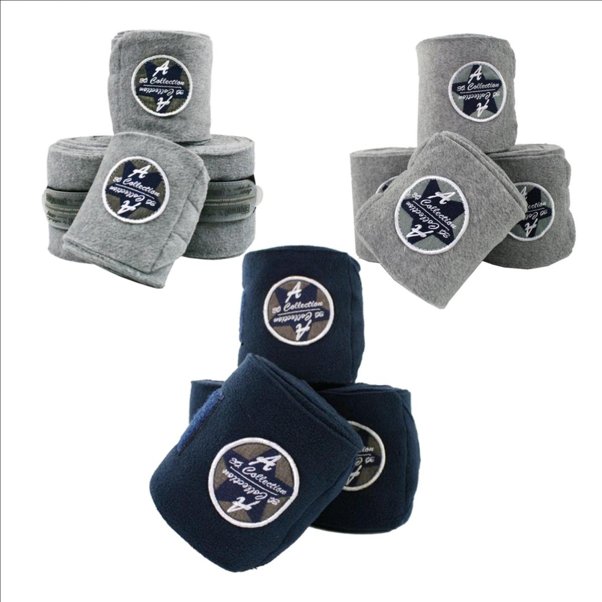 Equest Annica Hansen Fleecebandagen, 4er Set, Cool Earth