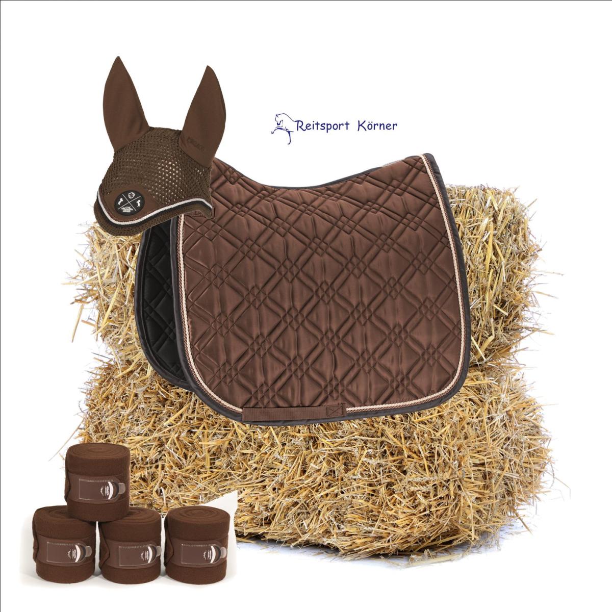 Eskadron HERITAGE Schabracke Brillant Dura im Set, Artwork, Bandagen, copper, Pony