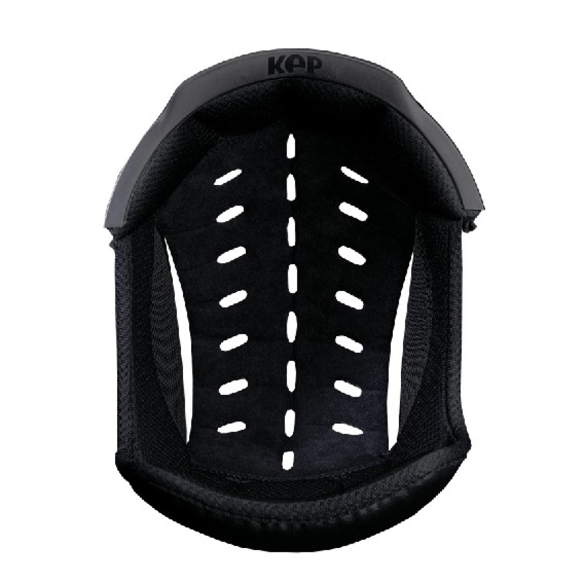 KEP Riding Helmet Cromo text. black black grid,polo peak, incl. Innerpad